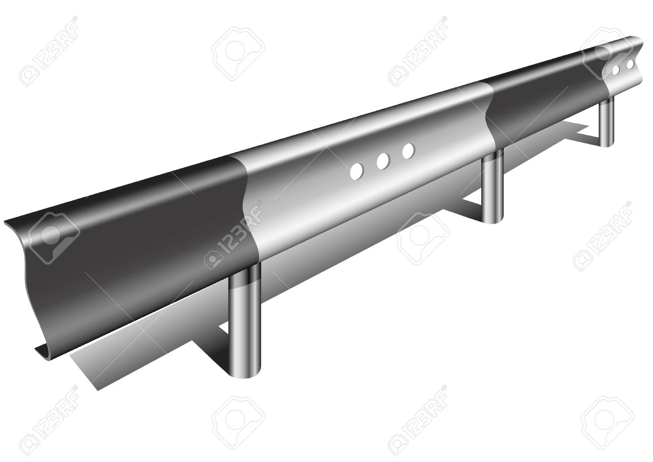 Detailed Illustration Of A Guardrail Royalty Free Cliparts.