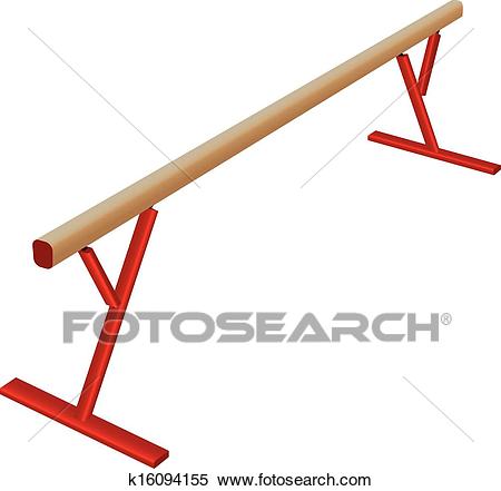 Athletic balance beam Clipart.