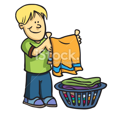 Fold laundry clipart.