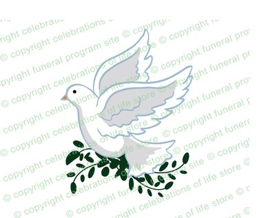 White Dove Funeral Clip Art.