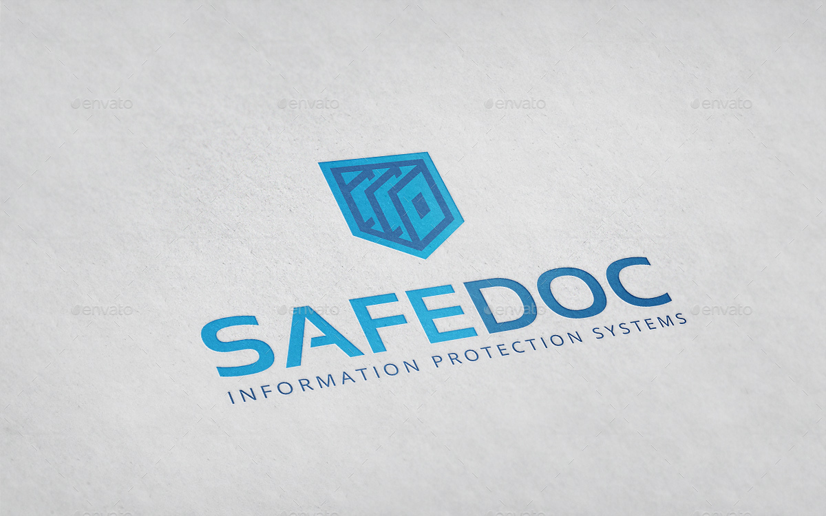 Safedoc Shield Document Logo Template.