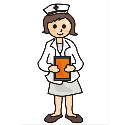 Free nurse animated documenting clipart.