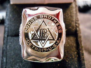 Details about Classic 1920s Style DODGE BROTHERS STAR DAVID LOGO Closionne  Nickel Silver Ring.