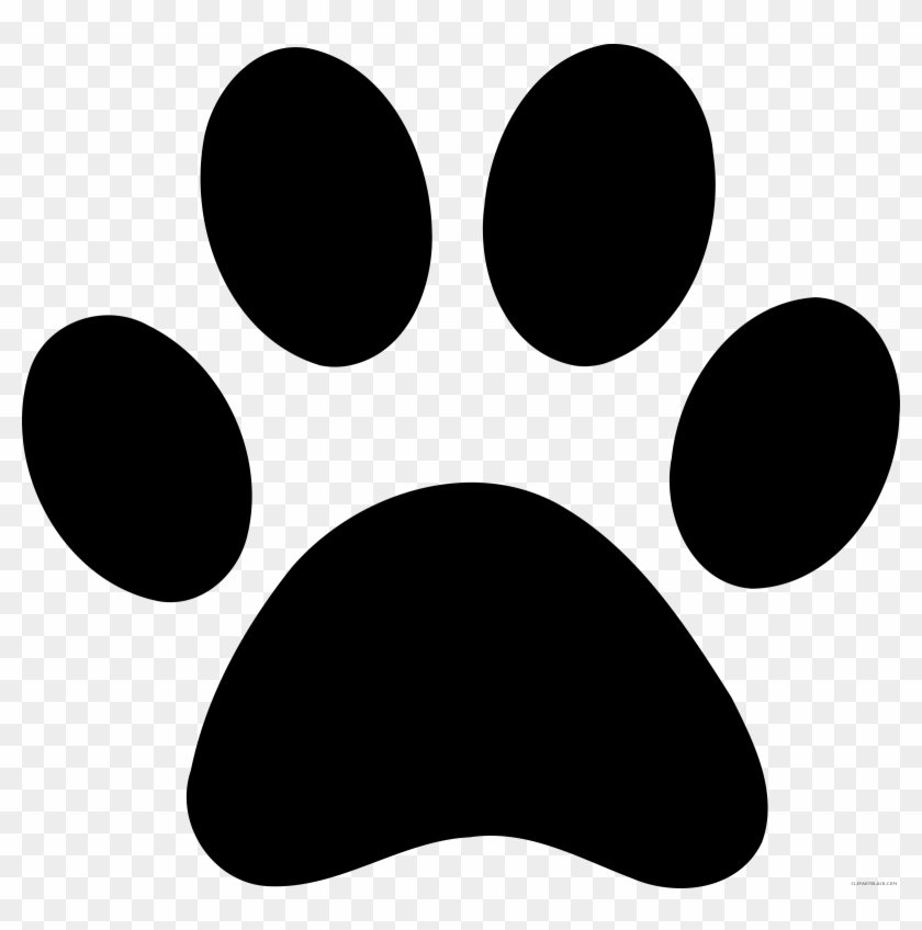 Paw Print Animal Free Black White Clipart Images Clipartblack.