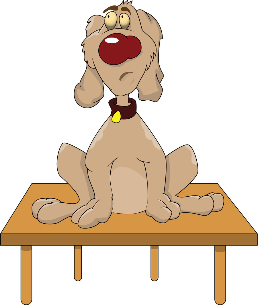 Dog under the table clipart 8 » Clipart Station.