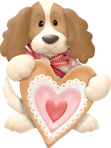 PUPPY WITH HEART CLIP ART.