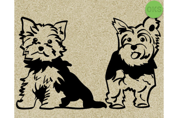 Yorkshire Terrier Svg Dog Vector Clipart.