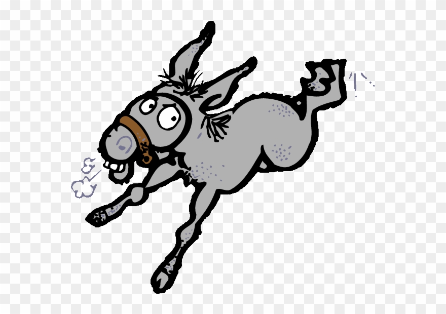 Mule Clipart Donkey Kick.