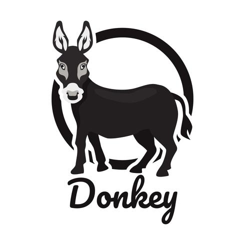 donkey logo isolated on white background.