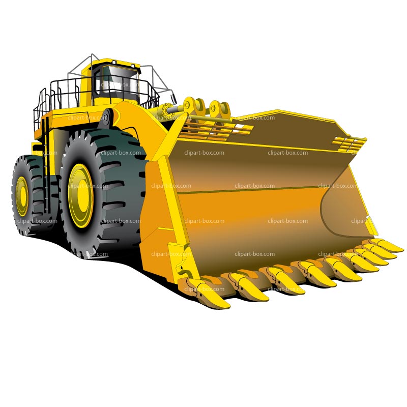 High Track Bulldozer Clipart.