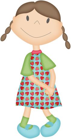 9 year old girl clipart.