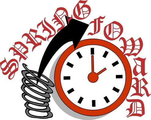 Daylight Savings Time Begins Clipart.