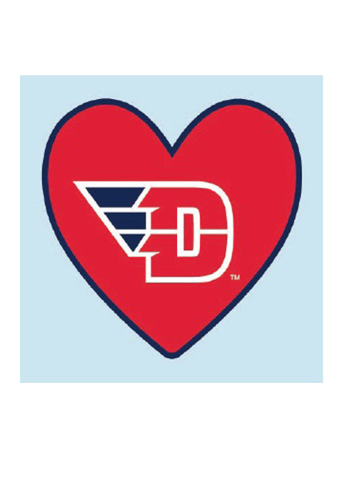 Dayton Flyers Logo In Heart 4 Pack Tattoo.