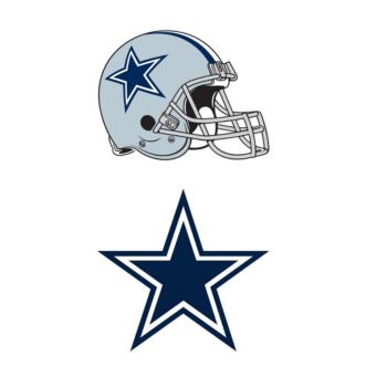 Dallas Cowboys Helmet & Logo Window Decal.