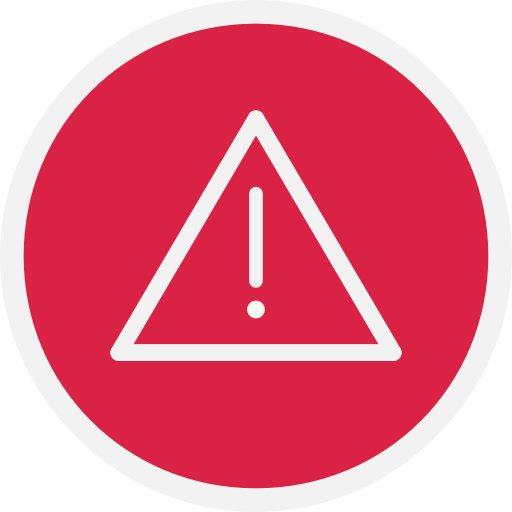 Alert, danger, warn, warning icon.