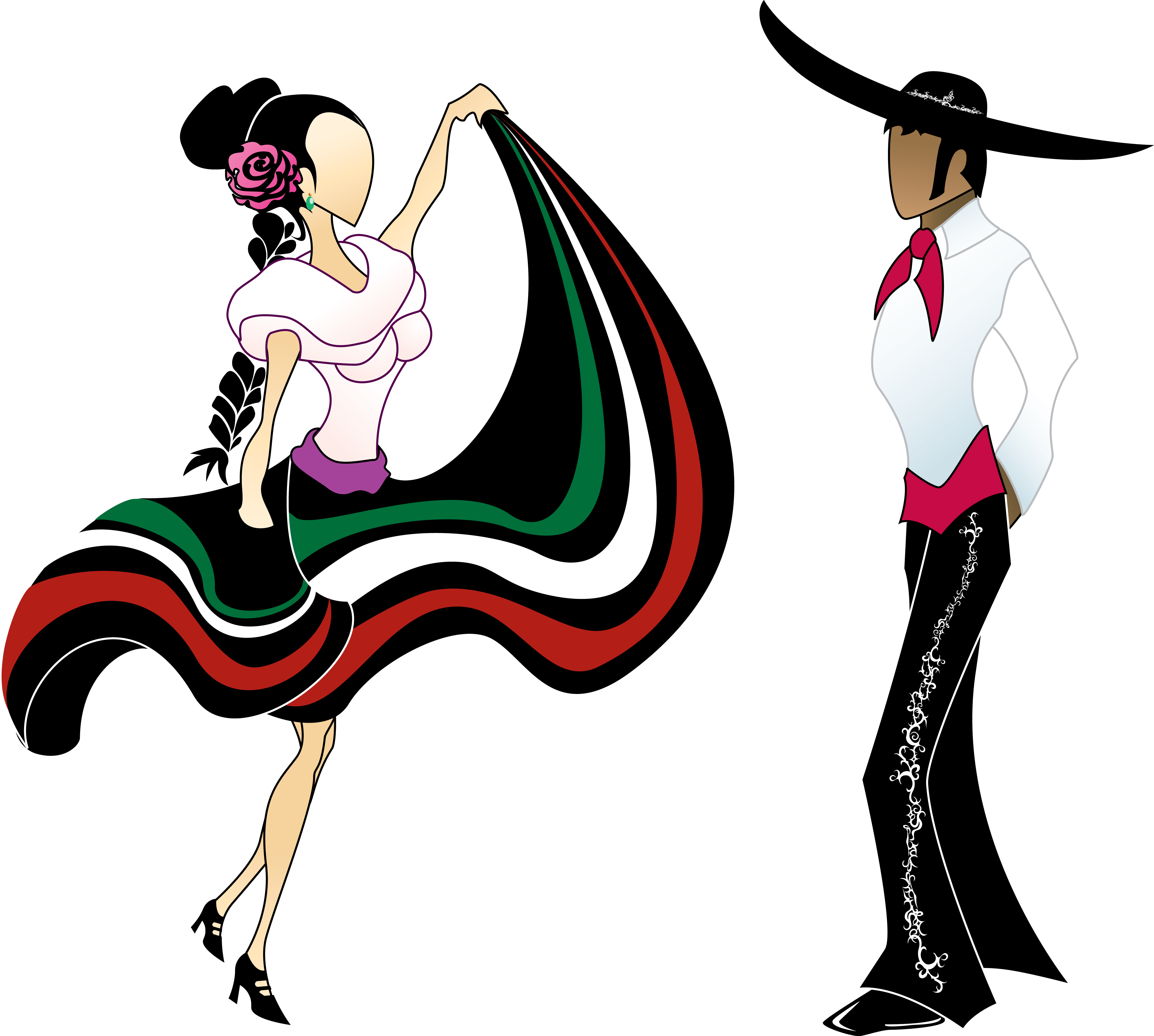 Baile folklorico clipart.