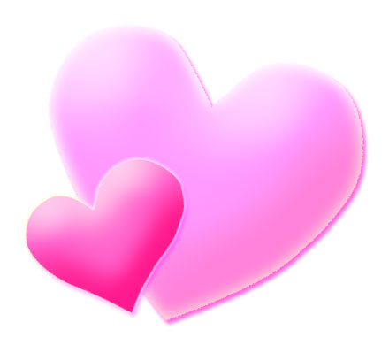 Dark pink heart clipart.