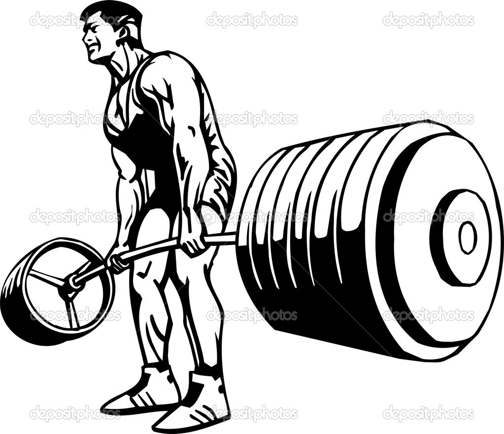 Animal dead lift clipart.