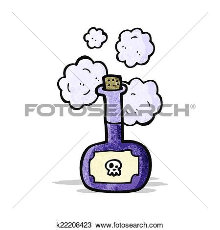 Clipart of deadly poison bottle cartoon k22208423.