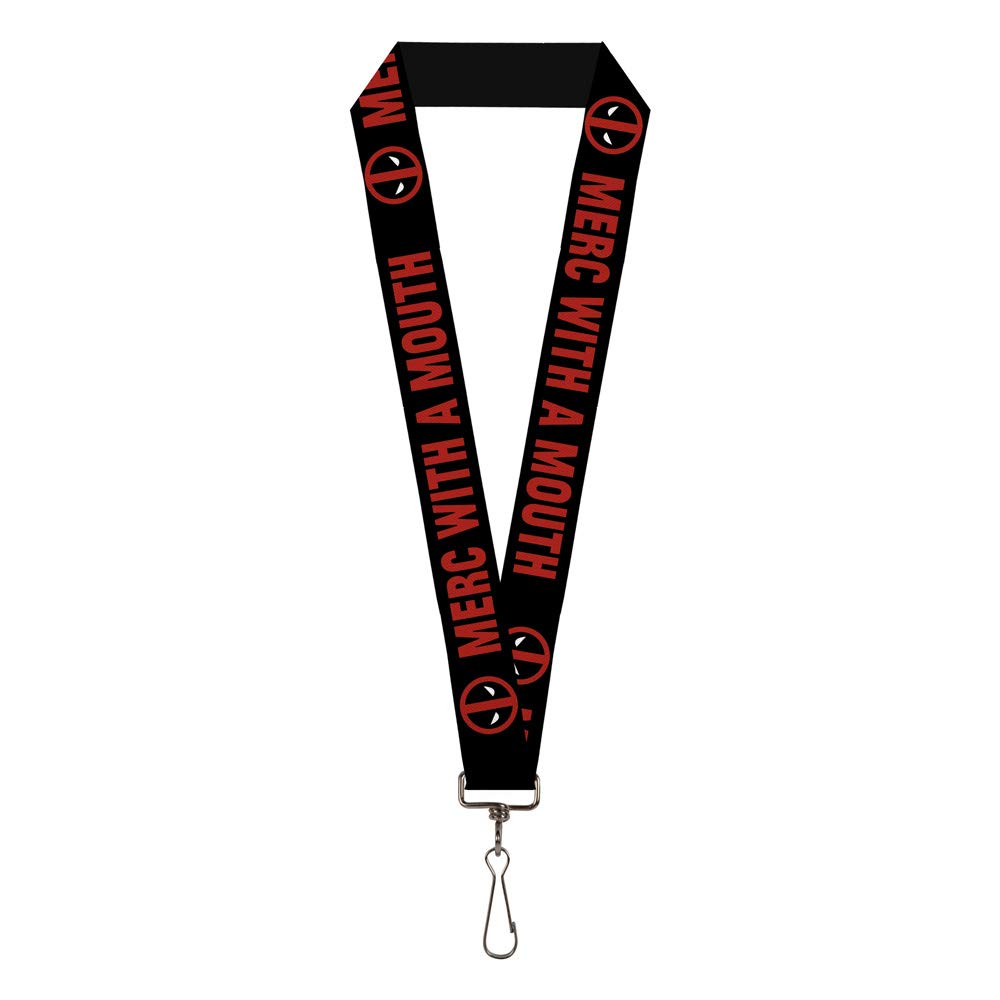 Amazon.com: Lanyard Deadpool Logo Merc With A Mouth Black.