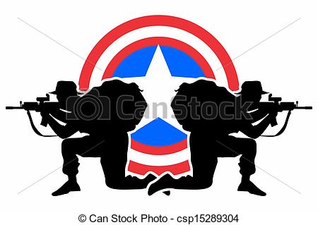 Vector Clipart of Defense shield.