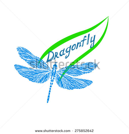 Stylized Dragonfly Stock Photos, Royalty.