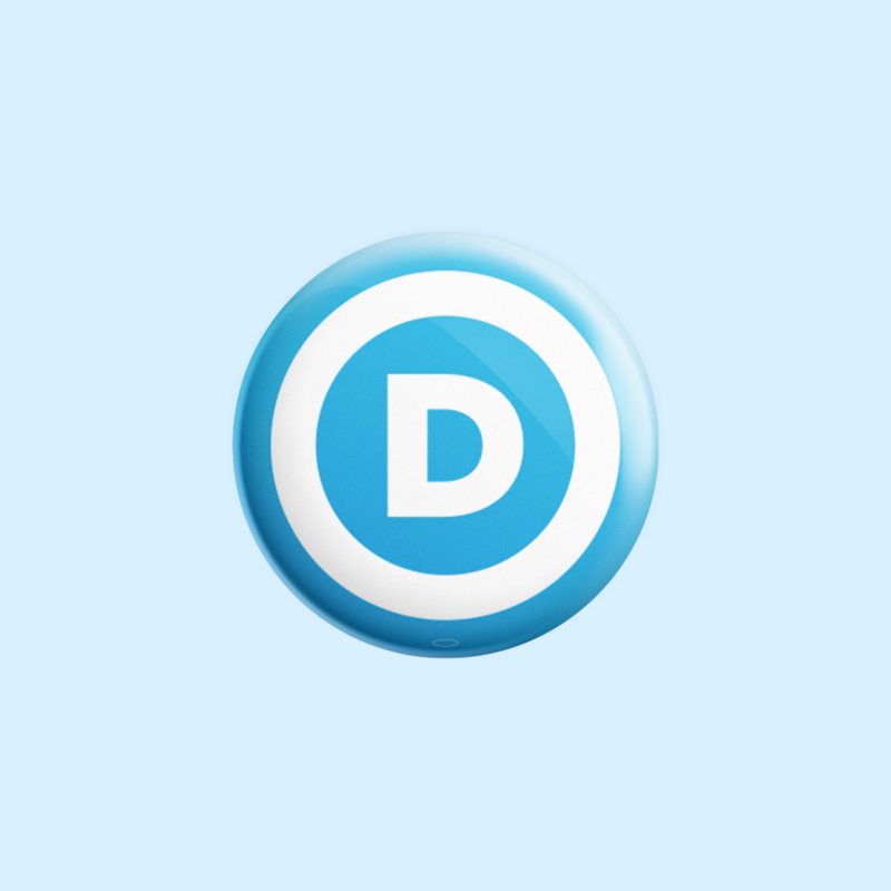 Democrats Logo Button.