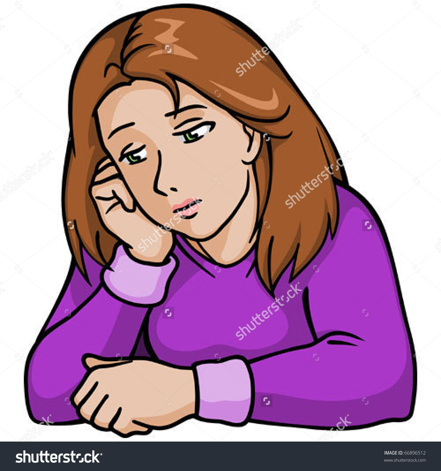 Clipart woman depression.