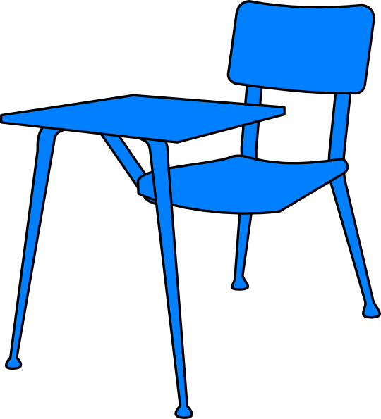 School Desks Clipart.