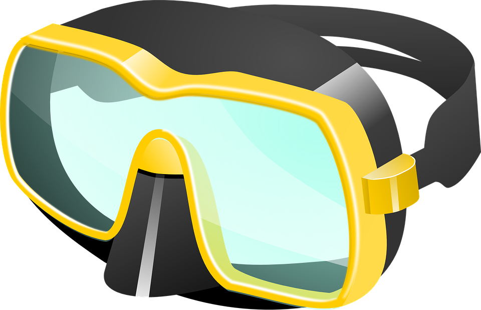 Free vector graphic: Diving Goggles, Diver Eyeglasses.