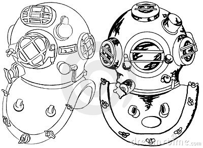 Diver Helmet Stock Illustrations.