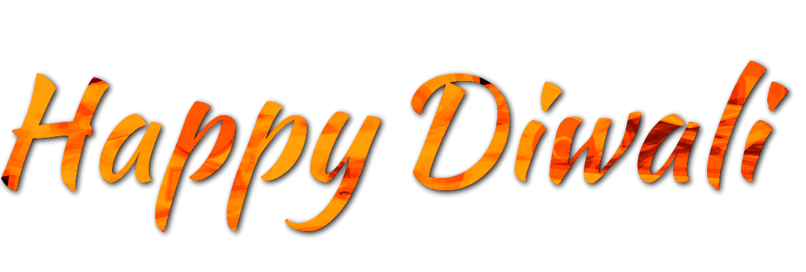 Happy Diwali Text PNG Picture.