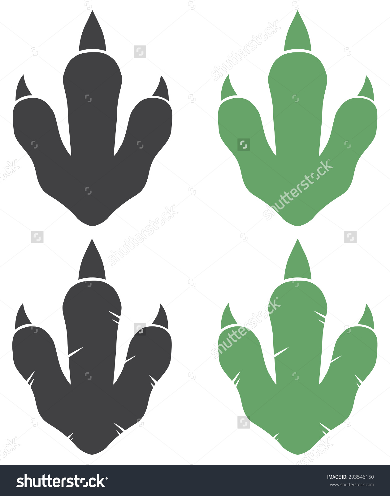 Jurassic world dinosaurs footprint clipart.