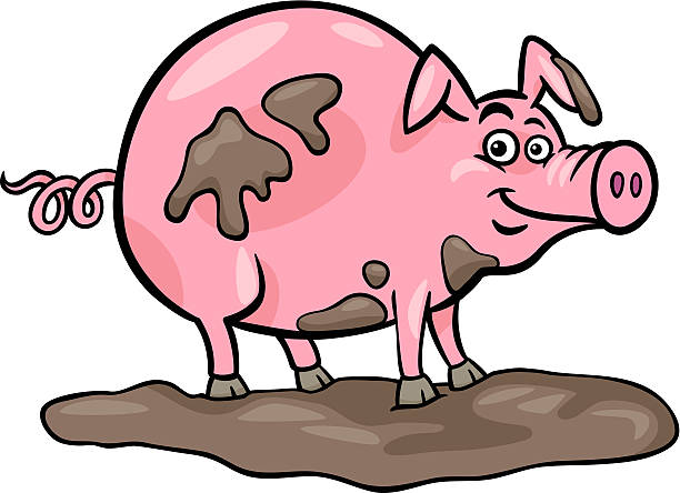 Dirty Pig Clipart.