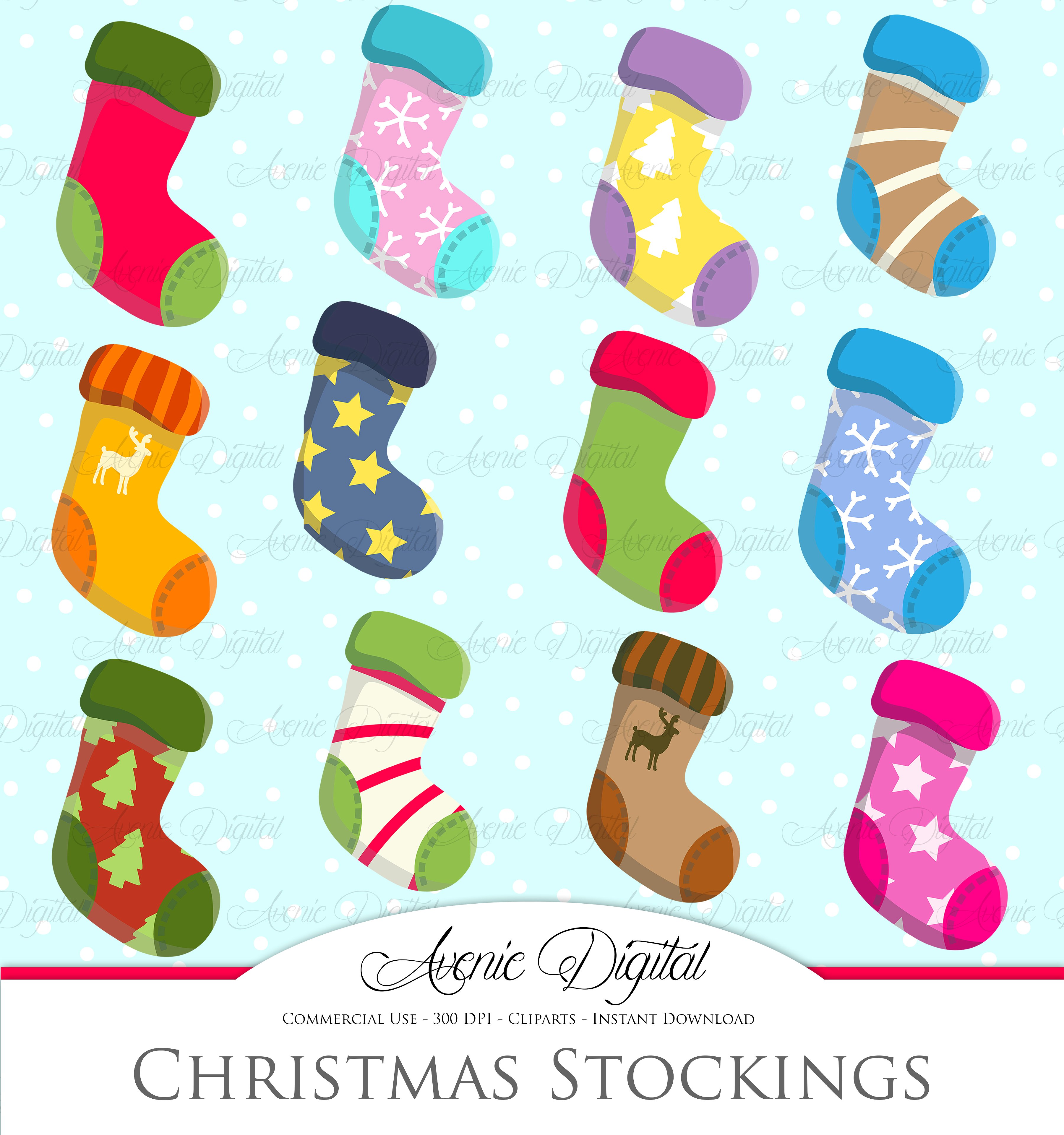 Christmas Stocking Clipart.