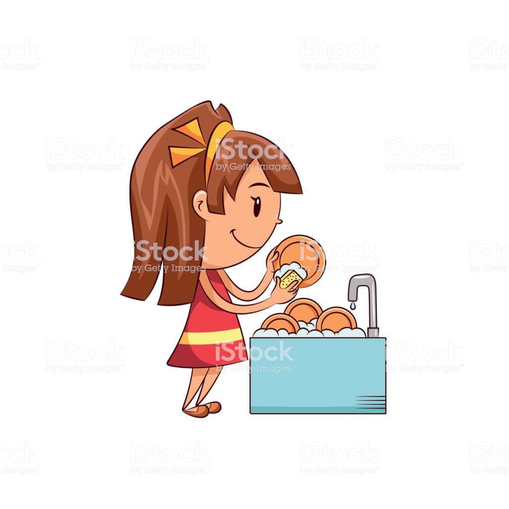 Girl washing dishes clipart 1 » Clipart Station.