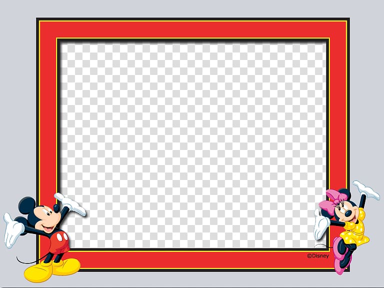 Mickey and Minnie Mouse frame border, frame The Walt Disney.