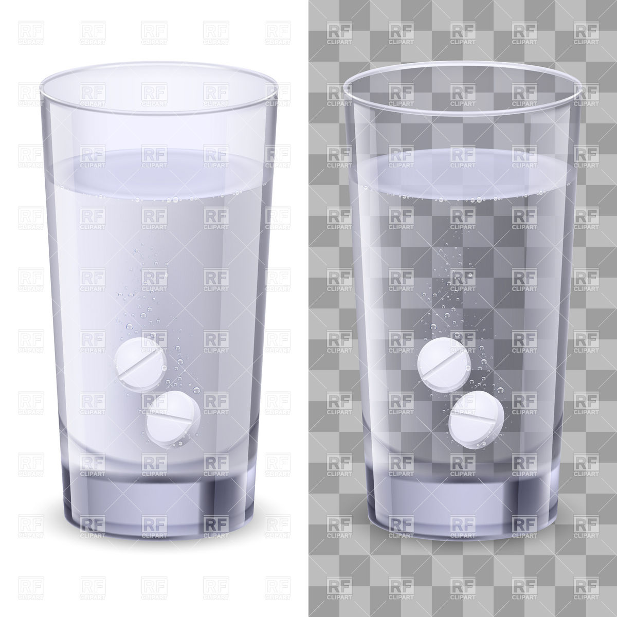 Clipart dissolve materials in water.