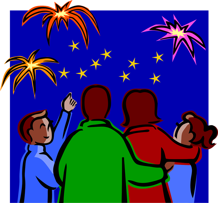 Fireworks display clipart.