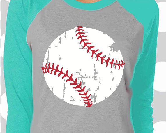 Distressed Softball Clipart.