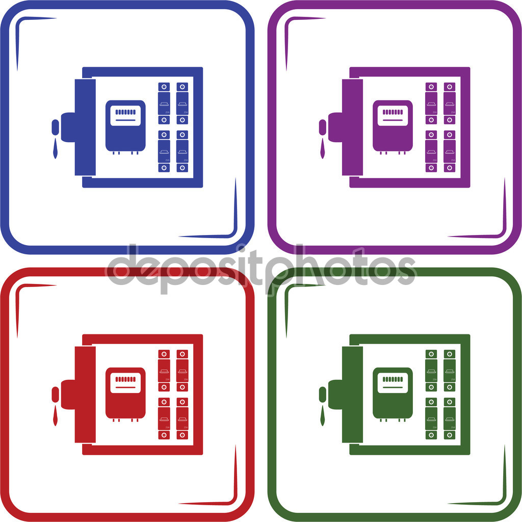 Electric distribution box vector icon — Stock Vector © SableVector.