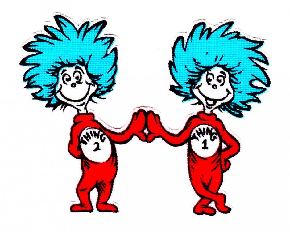 cat in the hat thing 1 and thing 2 clip art.