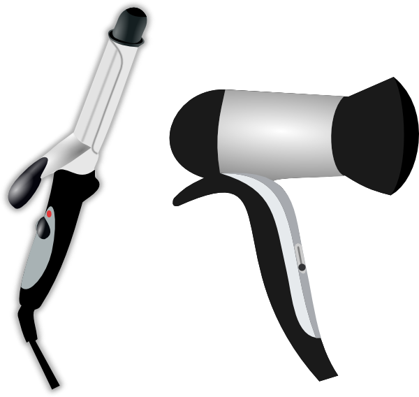 Hair Iron And Blow Dryer Clip Art at Clker.com.