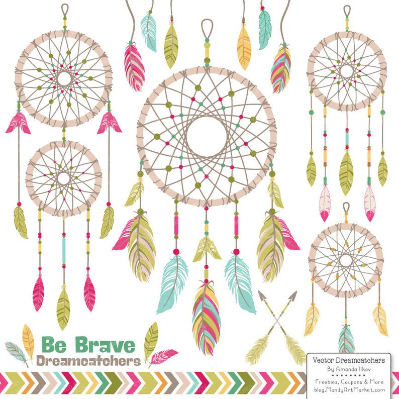 Bohemian Dreamcatcher Clipart & Dreamcatcher Vectors.