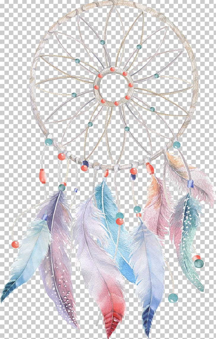 Dreamcatcher Watercolor Painting Boho.