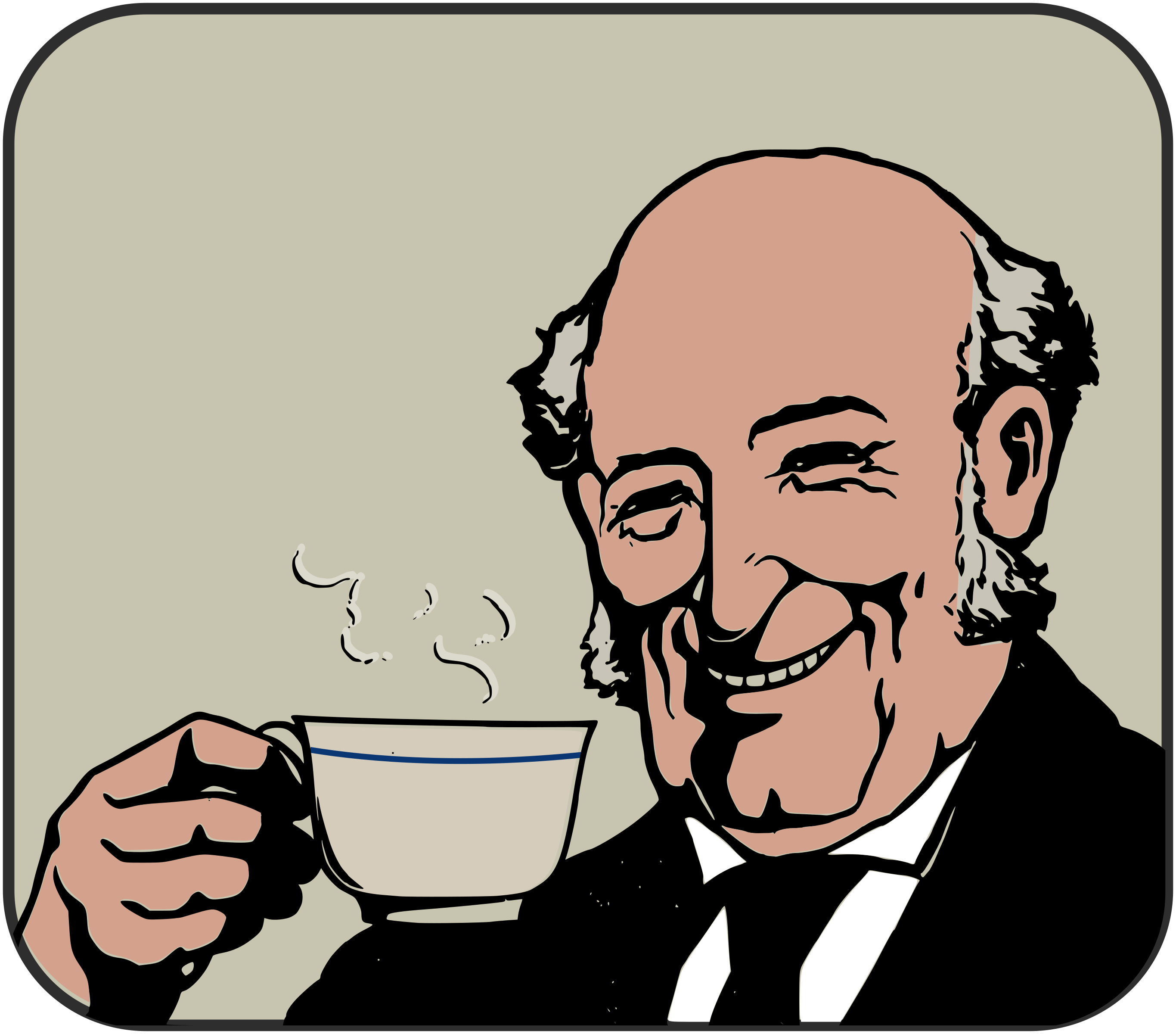 People drinking tea clipart.