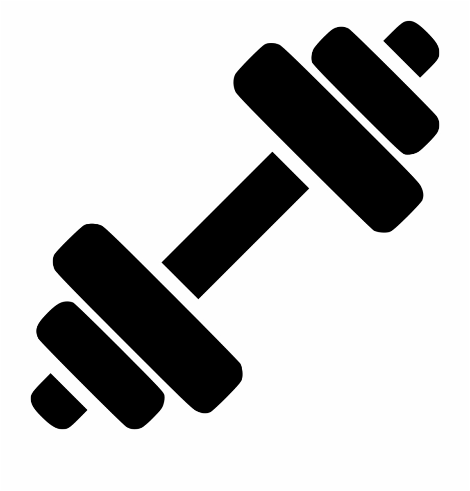 Fitness Svg Icon Dumbbell Vector.