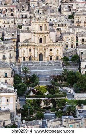 Stock Photo of Duomo di San Pietro, Modica, Sicily, Italy.