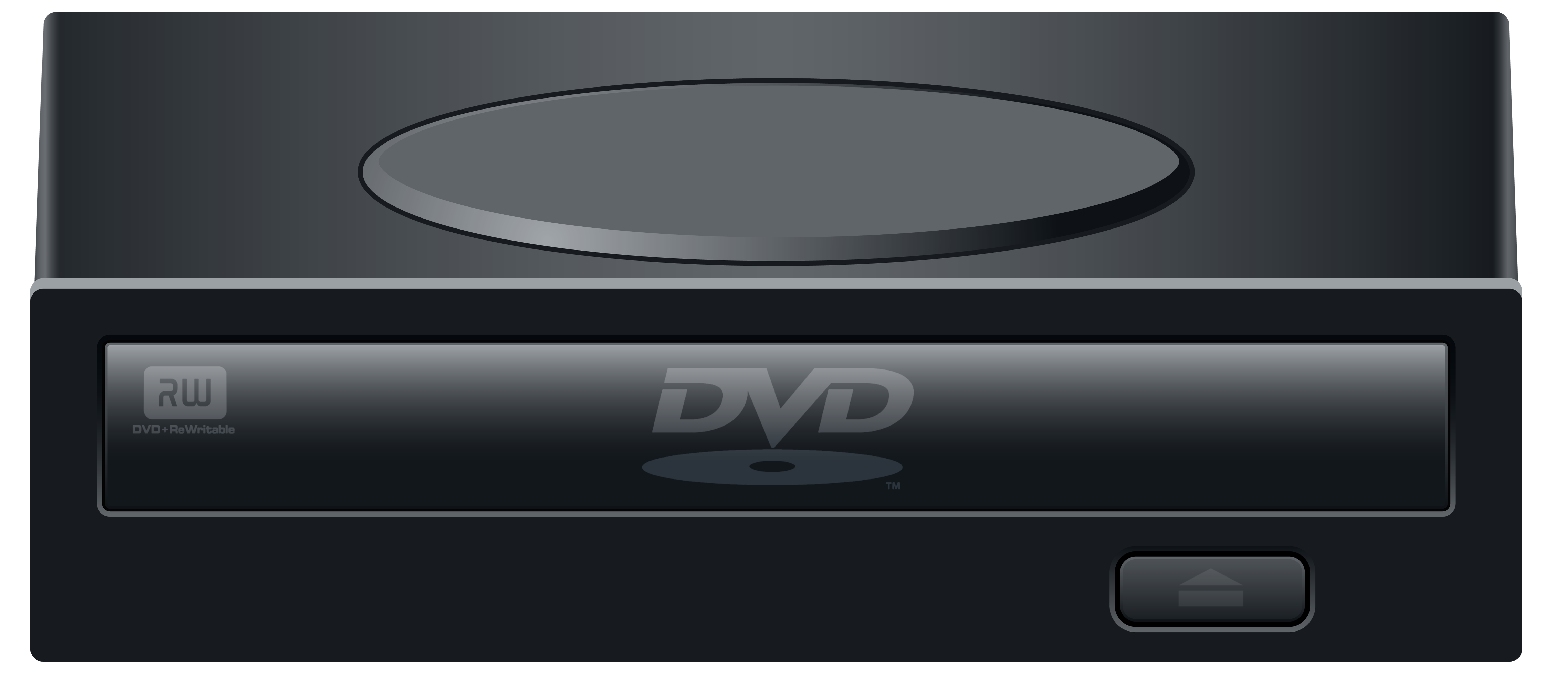 Black External DVD ROM Drive PNG Clipart.