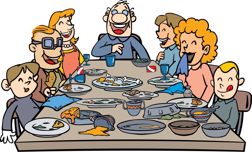 Family Eat Together Clipart.